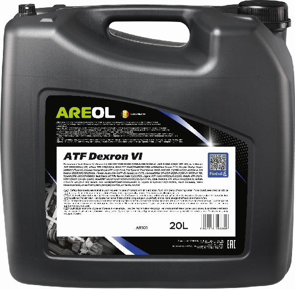 Areol AR101 - AREOL ATF D VI (20L) масло трансм.для АКПП! синт.,красн.\ GM Dexron VI, Mercon LV, Hyundai/KIA SP-IV autodif.ru