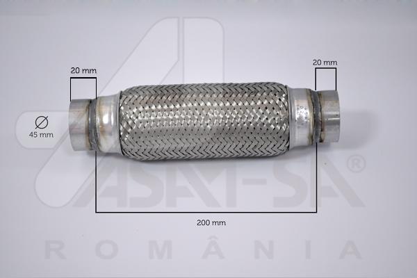 ASAM 60093 - Гофрированная труба, выхлопная система autodif.ru