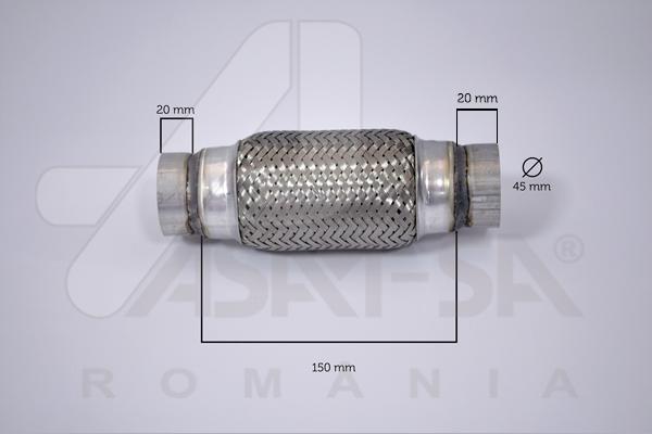 ASAM 60092 - Гофрированная труба, выхлопная система autodif.ru
