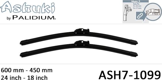 Ashuki ASH7-1099 - Щетка стеклоочистителя autodif.ru