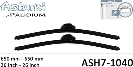 Ashuki ASH7-1040 - Щетка стеклоочистителя autodif.ru