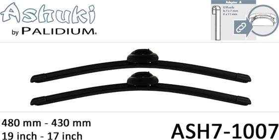 Ashuki ASH7-1007 - Щетка стеклоочистителя autodif.ru