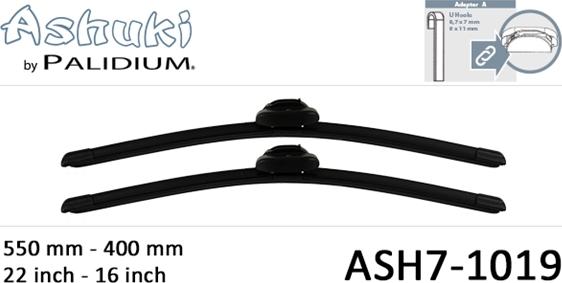 Ashuki ASH7-1019 - Щетка стеклоочистителя autodif.ru