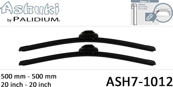 Ashuki ASH7-1012 - Щетка стеклоочистителя autodif.ru