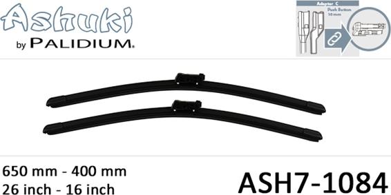 Ashuki ASH7-1084 - Щетка стеклоочистителя autodif.ru