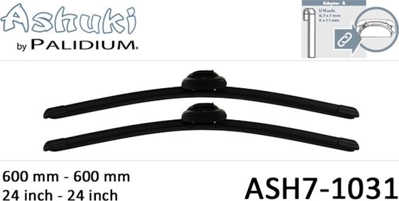 Ashuki ASH7-1031 - Щетка стеклоочистителя autodif.ru