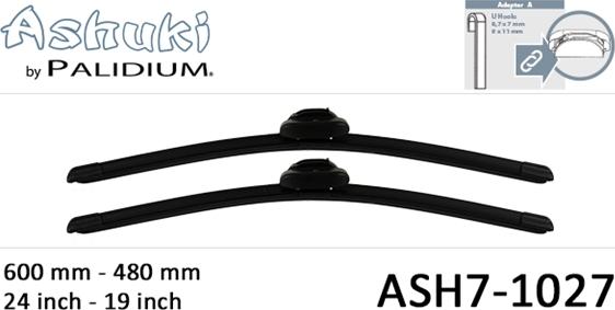 Ashuki ASH7-1027 - Щетка стеклоочистителя autodif.ru
