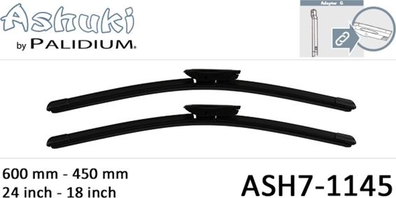 Ashuki ASH7-1145 - Щетка стеклоочистителя autodif.ru