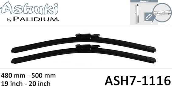 Ashuki ASH7-1116 - Щетка стеклоочистителя autodif.ru