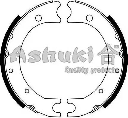 Ashuki HRK13105 - Комплект тормозных колодок, барабанные autodif.ru