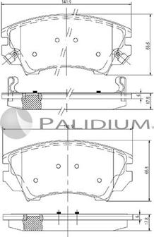 Ashuki P1-1181 - Тормозные колодки, дисковые, комплект autodif.ru