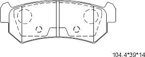 Asimco KD9735 - Тормозные колодки, дисковые, комплект autodif.ru