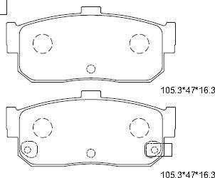 Asimco KD1714 - Тормозные колодки, дисковые, комплект autodif.ru