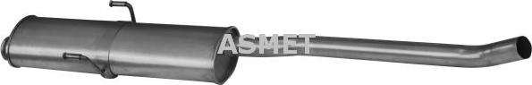Asmet 09.066 - Средний глушитель выхлопных газов autodif.ru