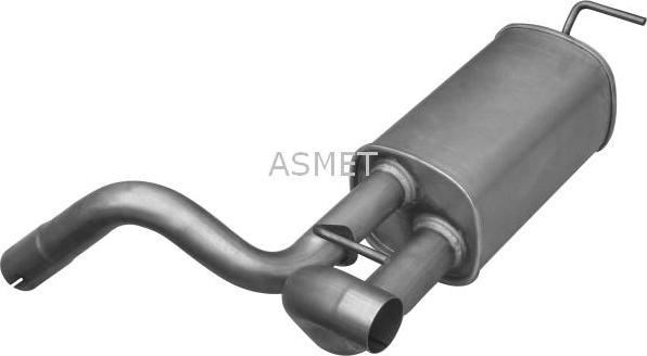 Asmet 05263 - Средний глушитель выхлопных газов autodif.ru