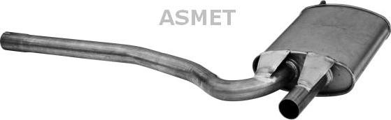 Asmet 06.017 - Средний глушитель выхлопных газов autodif.ru