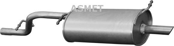 Asmet 07.115 - Монтажный комплект, глушитель autodif.ru