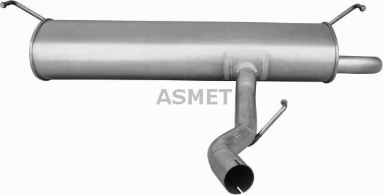 Asmet 14.052 - Exhaust system rear silencer fits: NISSAN QASHQAI I 2.0 02.07-12.13 autodif.ru