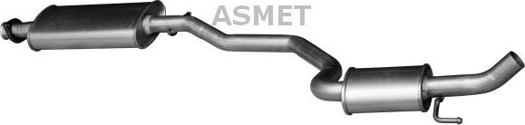 Asmet 29.004 - Средний глушитель выхлопных газов autodif.ru
