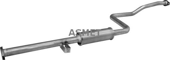 Asmet 25.004 - Средний глушитель выхлопных газов autodif.ru