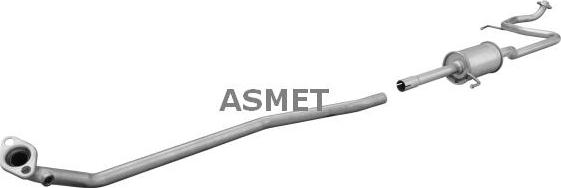 Asmet 20.042 - Средний глушитель выхлопных газов autodif.ru