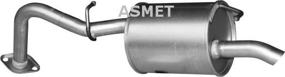Asmet 20020 - Глушитель выхлопных газов, конечный autodif.ru