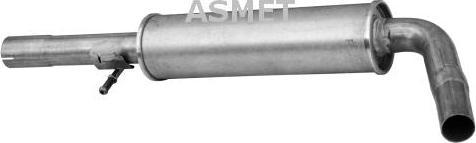 Asmet 21.009 - Средний глушитель выхлопных газов autodif.ru