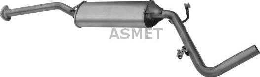 Asmet 21.006 - Средний глушитель выхлопных газов autodif.ru