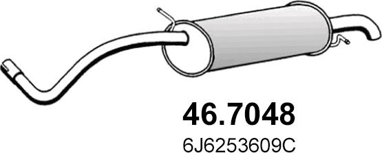 ASSO 46.7048 - Глушитель выхлопных газов, конечный autodif.ru