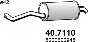 ASSO 40.7110 - Глушитель выхлопных газов, конечный autodif.ru