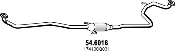 ASSO 54.6018 - Средний глушитель выхлопных газов autodif.ru