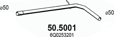 ASSO 50.5001 - Труба выхлопного газа autodif.ru