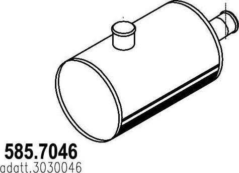 ASSO 585.7046 - Средний / конечный глушитель ОГ autodif.ru