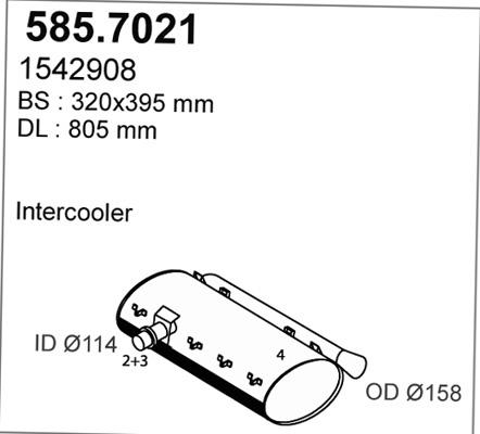 ASSO 585.7021 - Средний / конечный глушитель ОГ autodif.ru