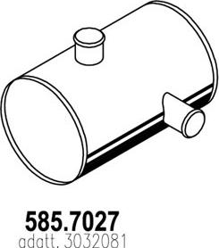 ASSO 585.7027 - Средний / конечный глушитель ОГ autodif.ru