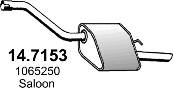 ASSO 14.7153 - Глушитель выхлопных газов, конечный autodif.ru