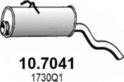 ASSO 10.7041 - Глушитель выхлопных газов, конечный autodif.ru