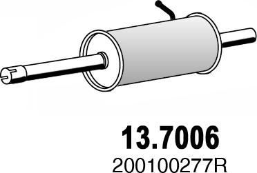 ASSO 13.7006 - Глушитель выхлопных газов, конечный autodif.ru