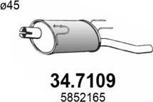 ASSO 34.7109 - Глушитель выхлопных газов, конечный autodif.ru