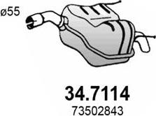 ASSO 34.7114 - Глушитель выхлопных газов, конечный autodif.ru