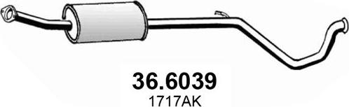 ASSO 36.6039 - Средний глушитель выхлопных газов autodif.ru