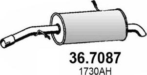 ASSO 36.7087 - Глушитель выхлопных газов, конечный autodif.ru