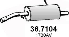 ASSO 36.7104 - Глушитель выхлопных газов, конечный autodif.ru