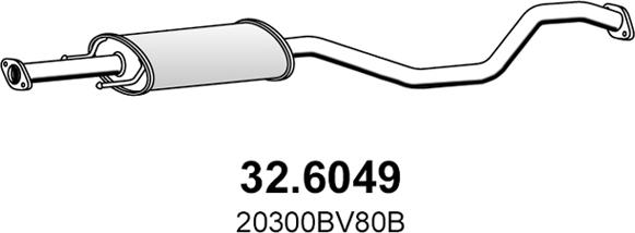 ASSO 32.6049 - Средний глушитель выхлопных газов autodif.ru