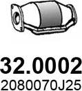 ASSO 32.0002 - 32.0002_катализатор глушителя!\ Nissan Primera 2.0i 16V 93> autodif.ru