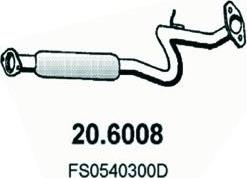 ASSO 20.6008 - Средний глушитель выхлопных газов autodif.ru