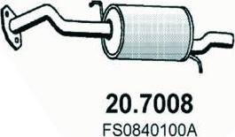 ASSO 20.7008 - Глушитель выхлопных газов, конечный autodif.ru