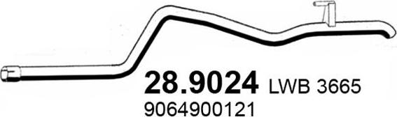 ASSO 28.9024 - Труба выхлопного газа autodif.ru