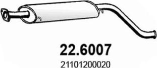 ASSO 22.6007 - Средний глушитель выхлопных газов autodif.ru