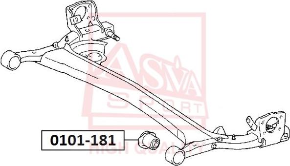 ASVA 0101-181 - Сайлентблок, рычаг подвески колеса autodif.ru